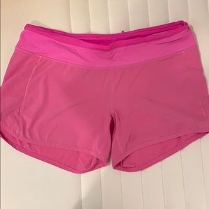 Lululemon pink running shorts size 8
